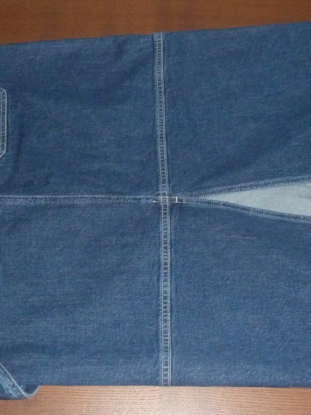 Women's Midi Jean Skirt With Back Slit High Rise Size 6 New